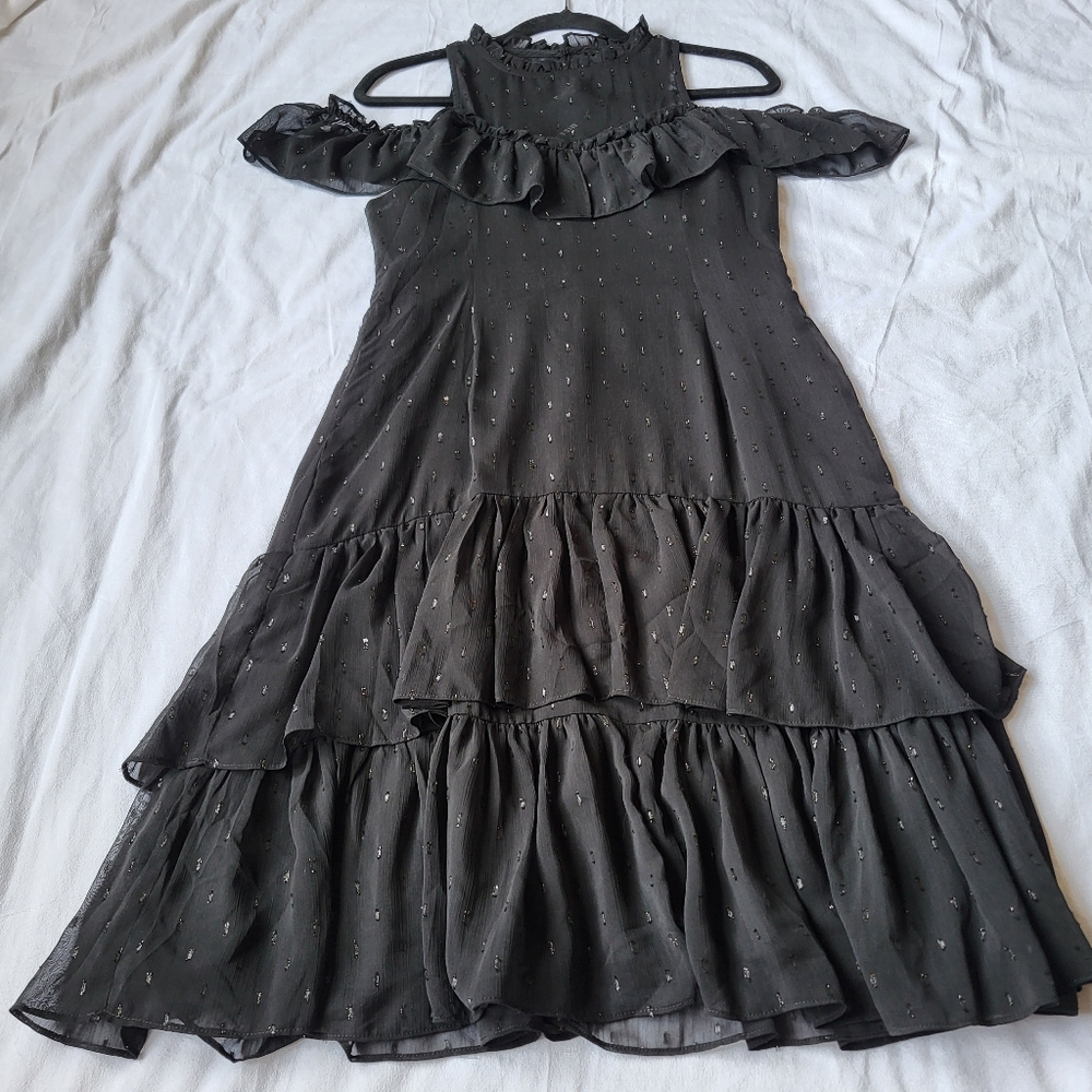 Miss Me Whimsygoth, Dark Fairy Sheer  Knee Length Dress Size Medium Witchy, Vamp